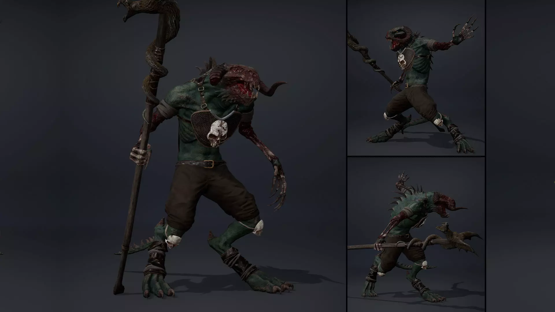 Ghost Mage Damaged Low-poly 3D model