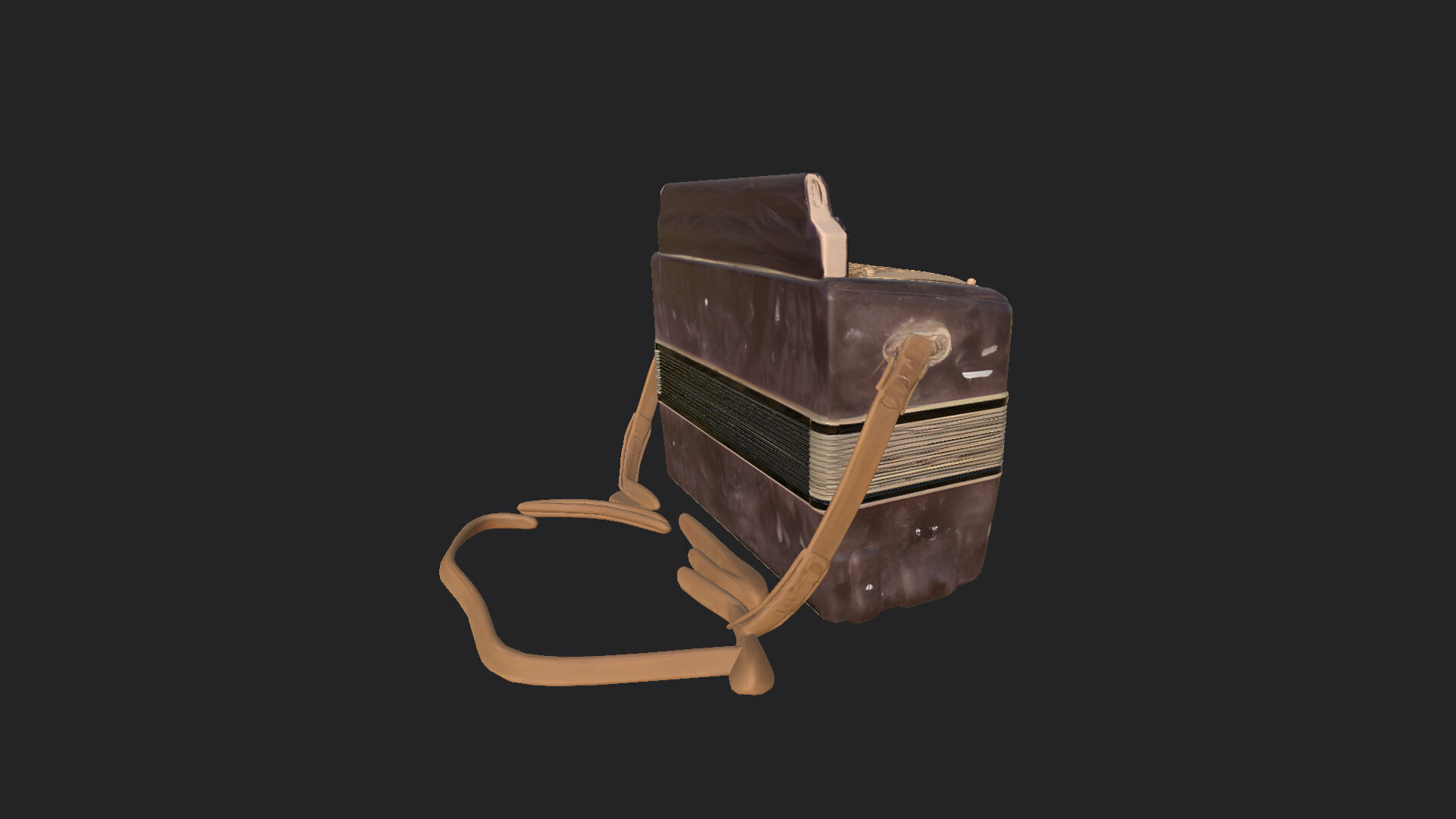 Accordion3D Model 008 Low-poly 3D model_7