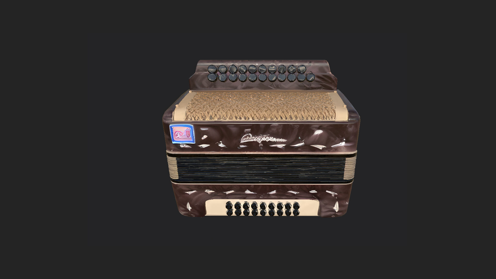 Accordion3D Model 008 Low-poly 3D model_2