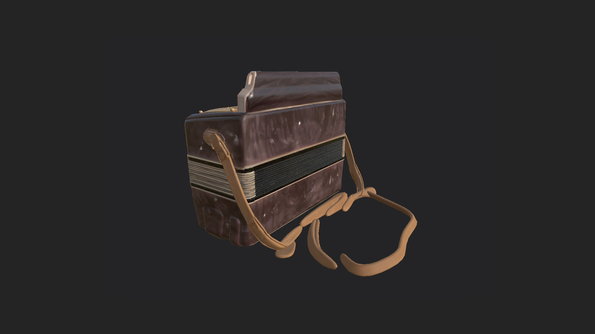 Accordion3D Model 008 Low-poly 3D model_5