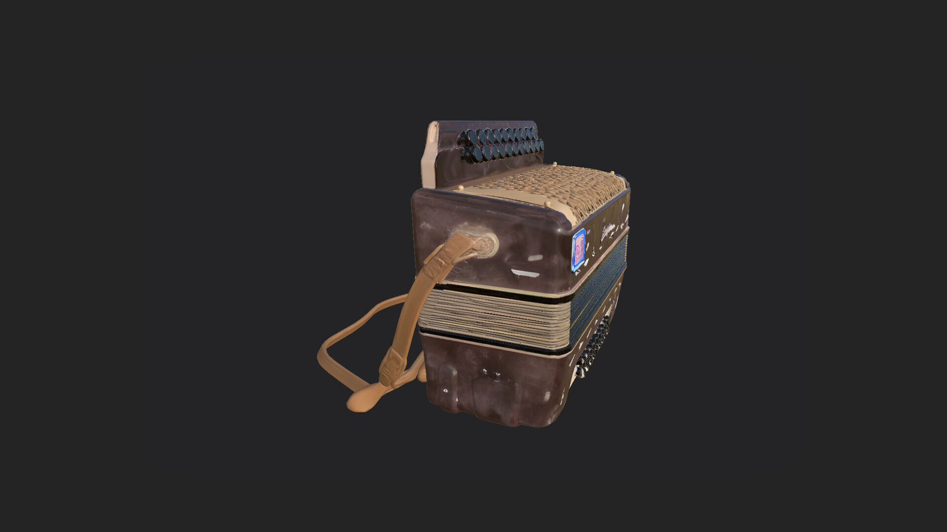Accordion3D Model 008 Low-poly 3D model_8