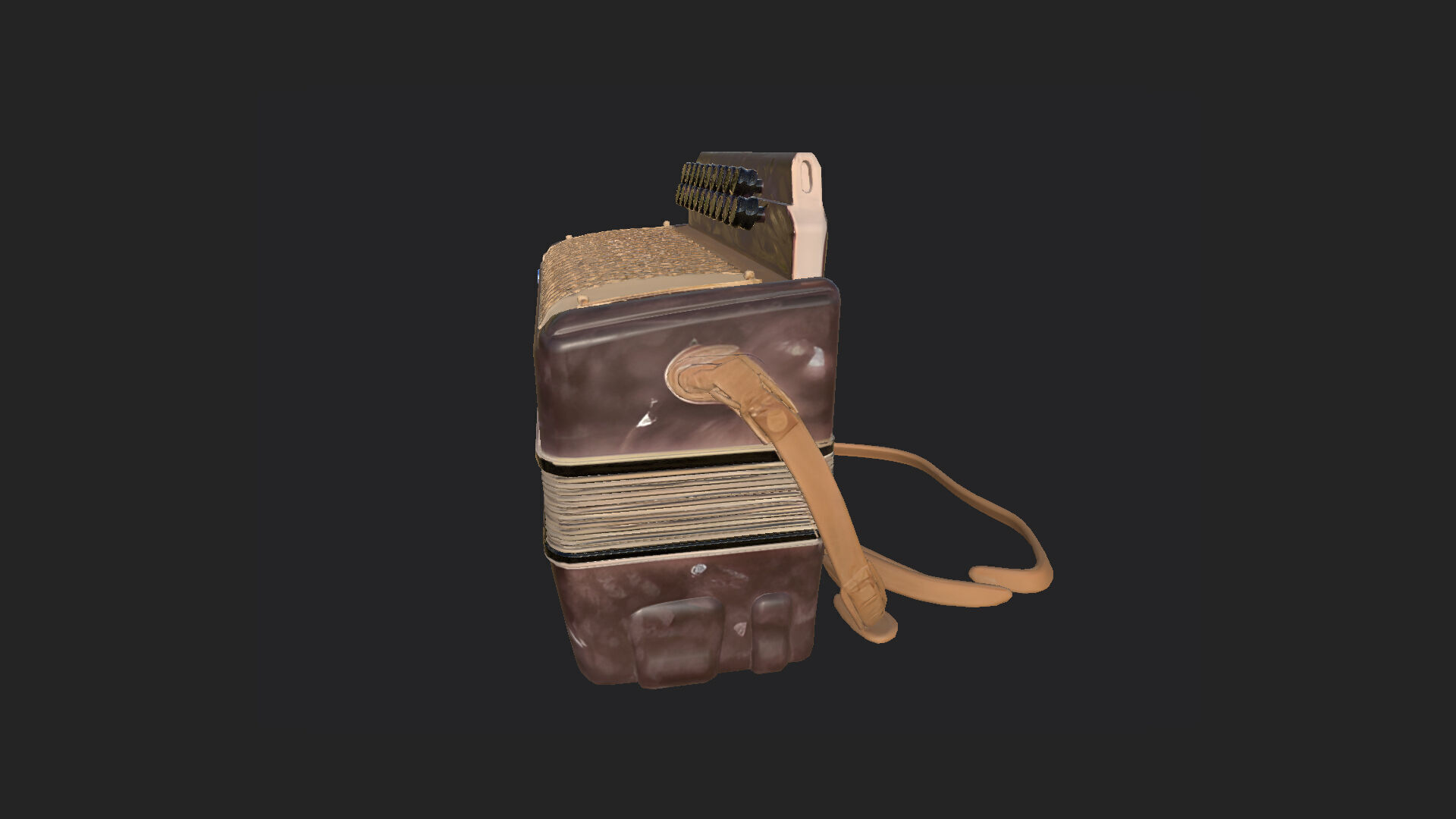 Accordion3D Model 008 Low-poly 3D model_4