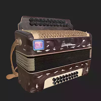 Accordion3D Model 008 Low-poly 3D model