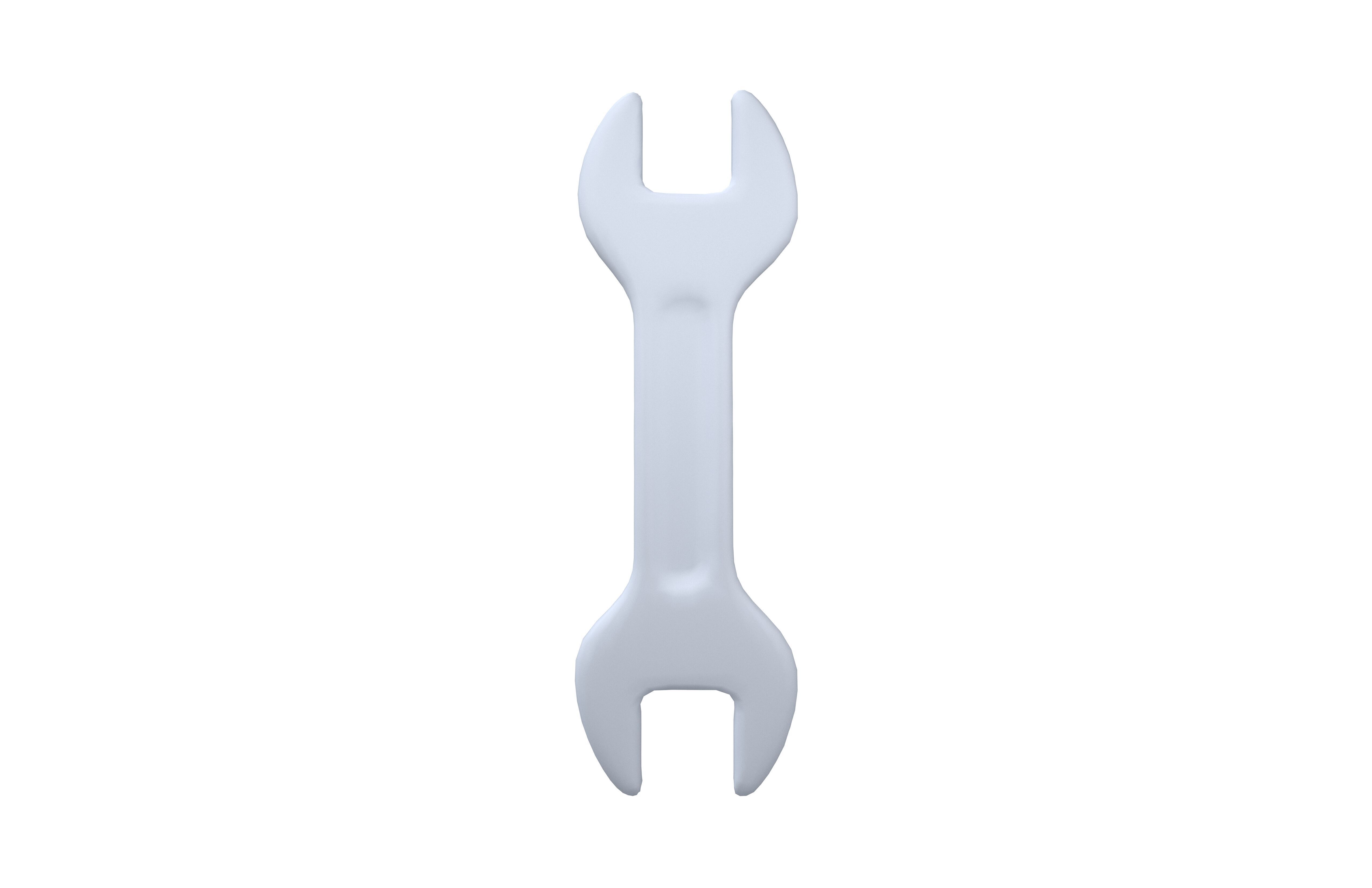 Cartoon Wrench v1 001 Low-poly 3D model_1