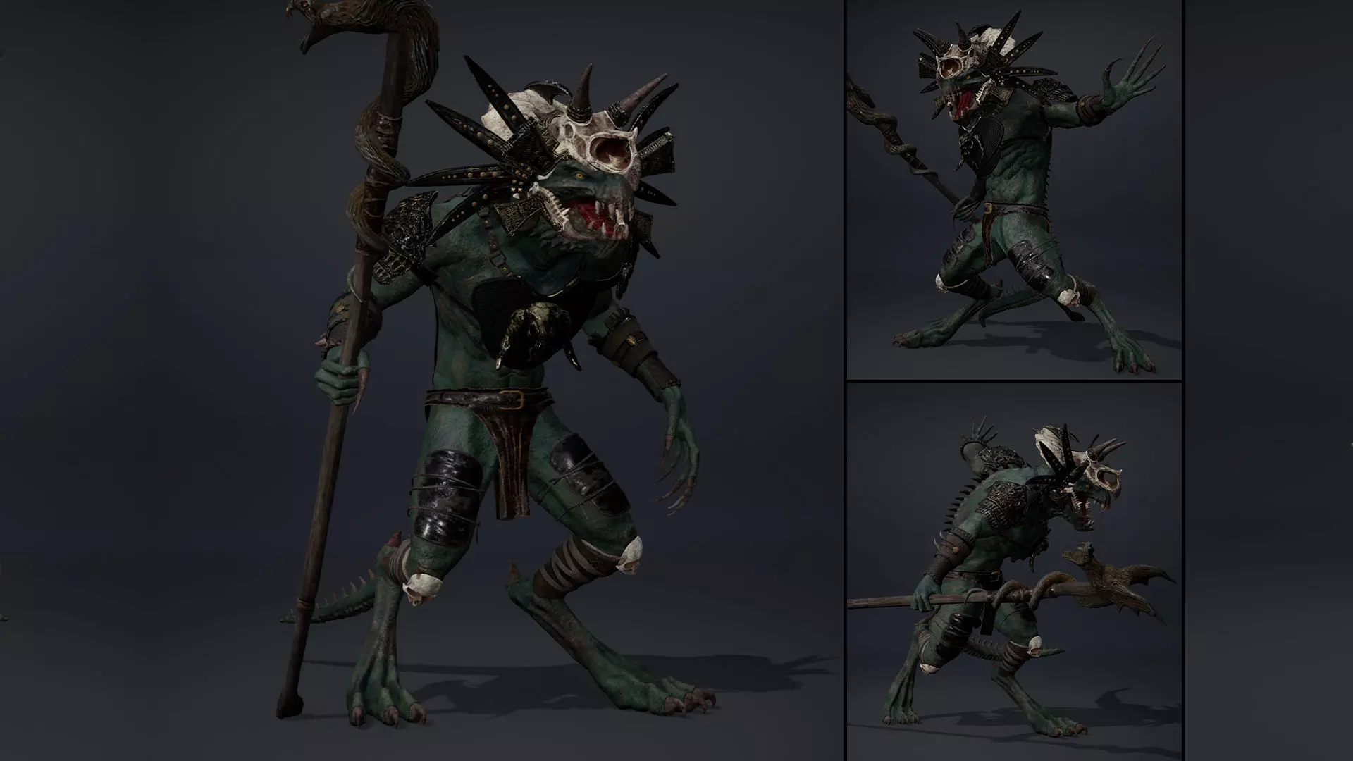 Ghost Mage Arm1 Brutal Low-poly 3D model_0