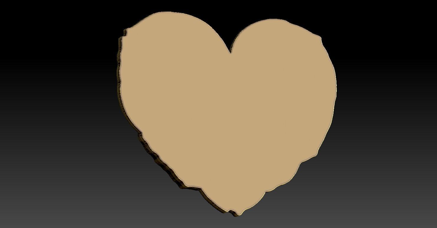 1 rose heart pendant CNC Relief Model 3D print model_7