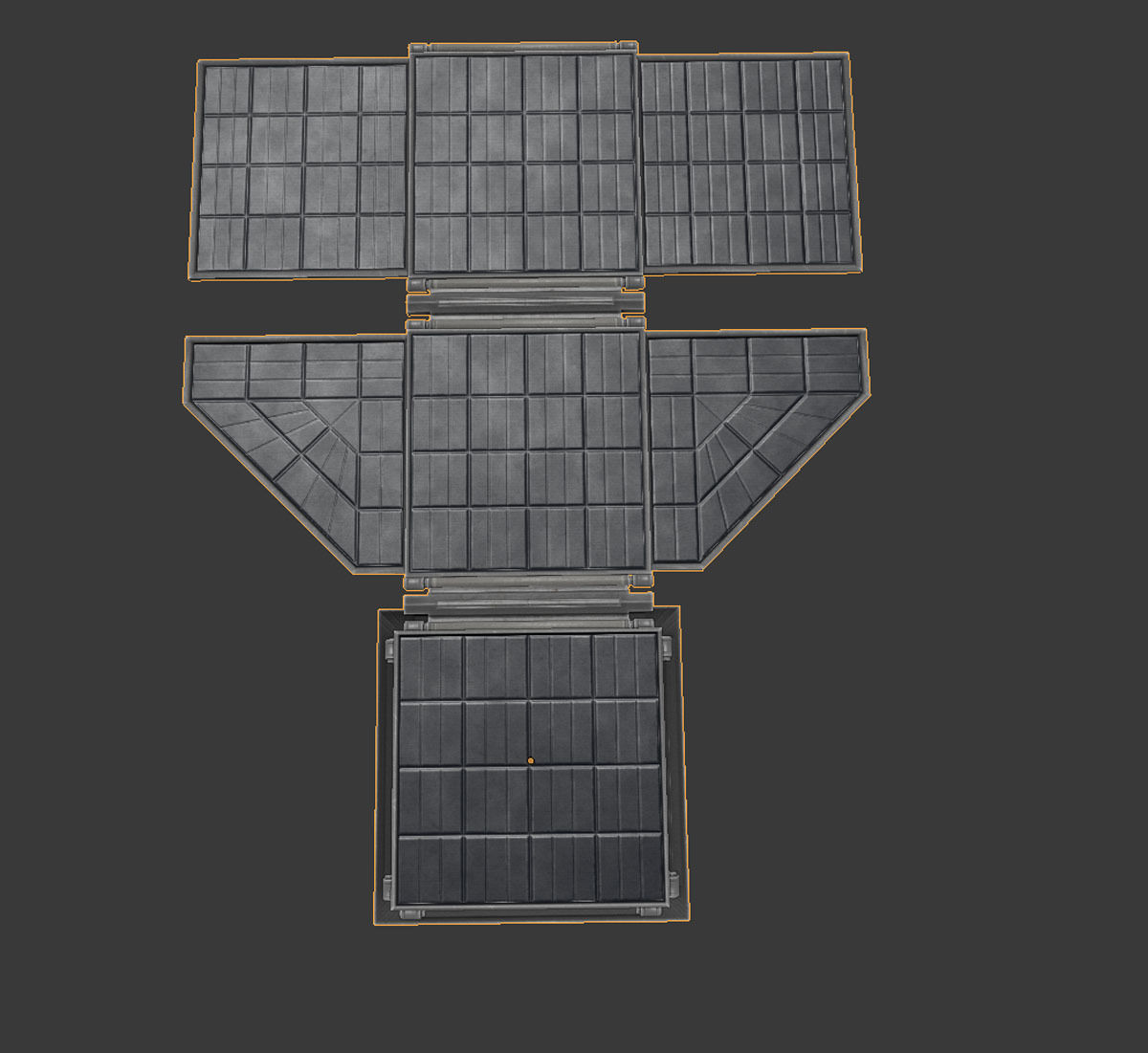Futuristic Solar Power Module Low-poly 3D model_21