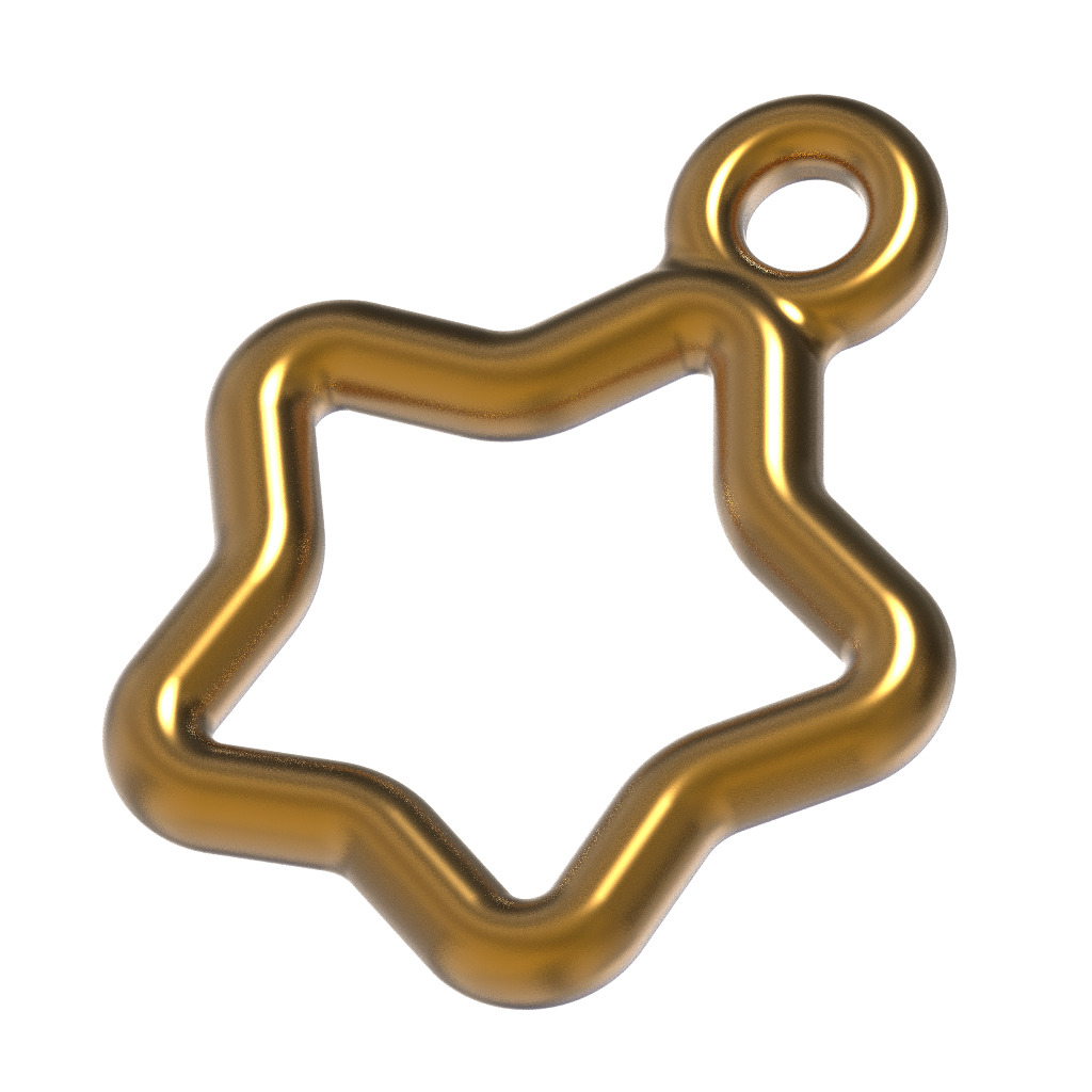 Exquisite Star Pendant 3D print model_2
