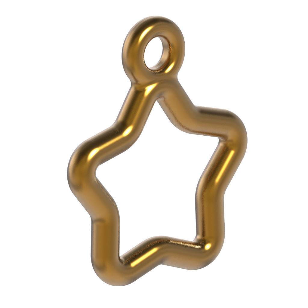 Exquisite Star Pendant 3D print model_1