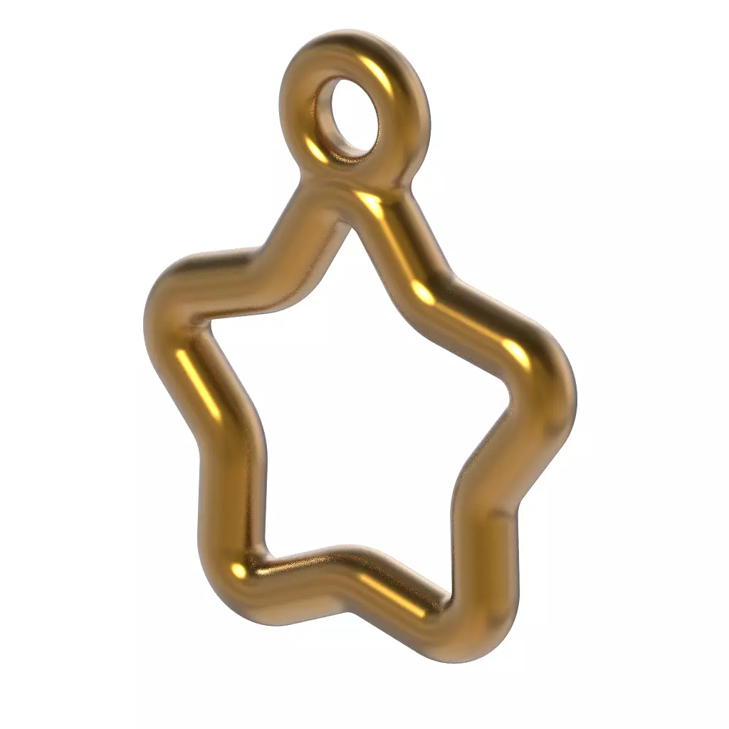 Exquisite Star Pendant 3D print model_0
