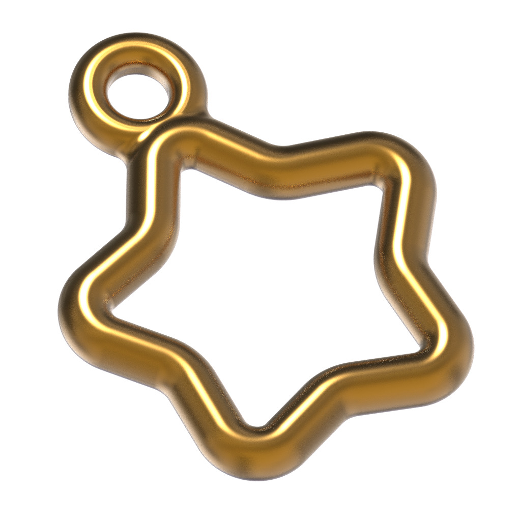 Exquisite Star Pendant 3D print model_3