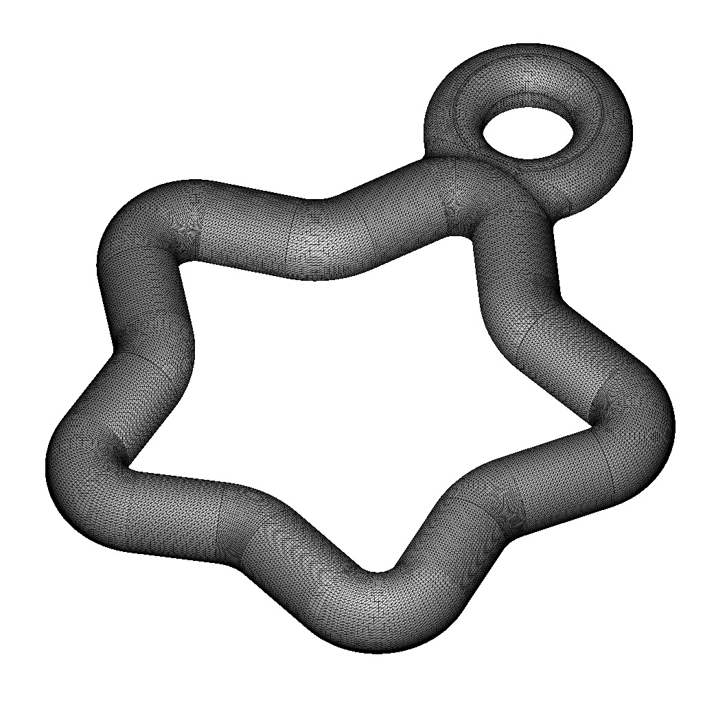 Exquisite Star Pendant 3D print model_4