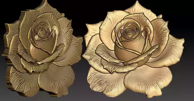 2 Rose CNC Relief Model