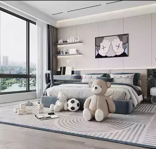 Modern Boys  Children  s Room 3D model