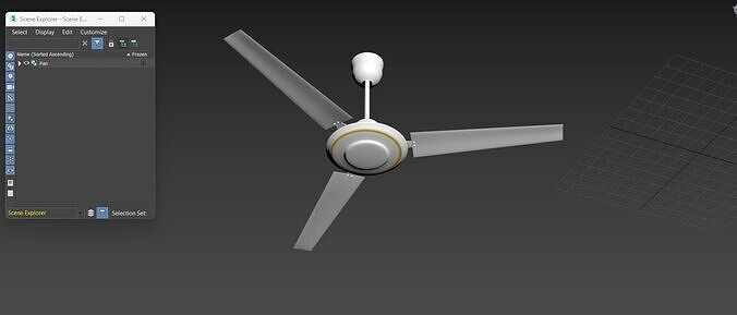 ceiling fan Low-poly 3D model