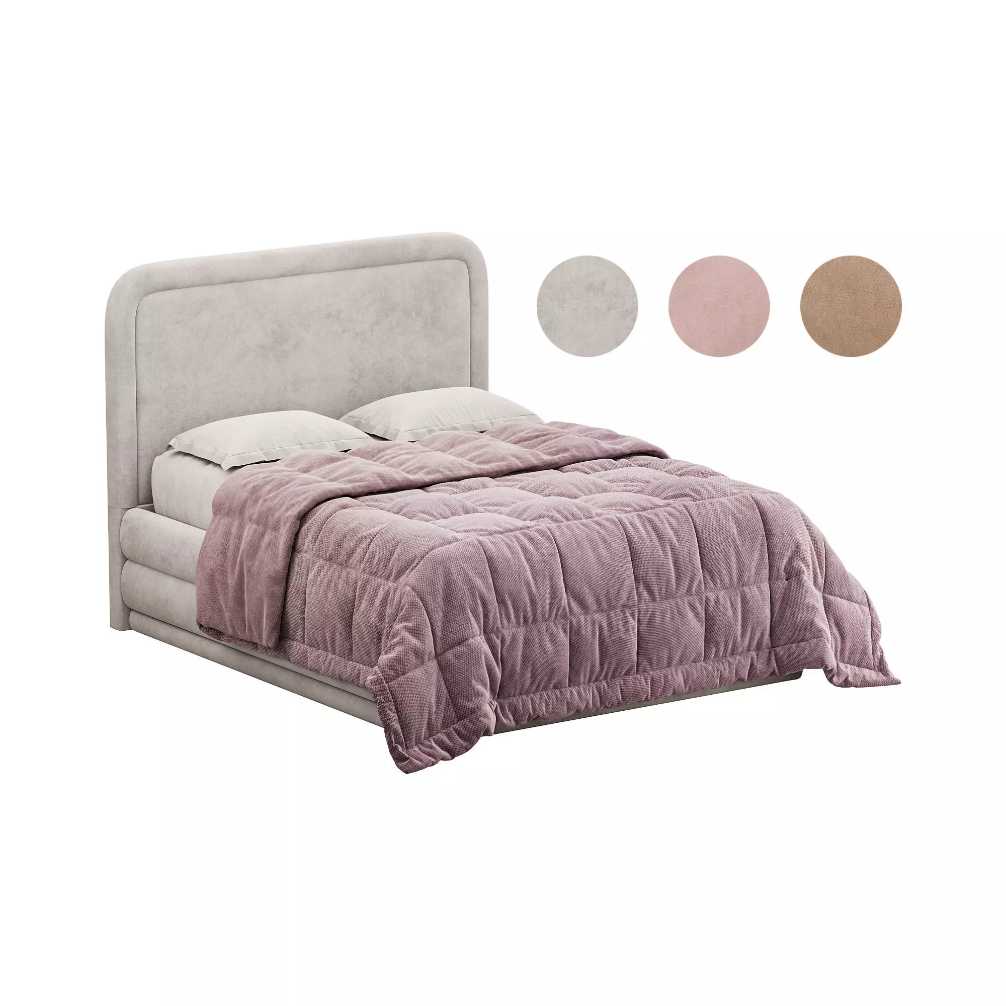 BRIELA VELVET BED 3D model