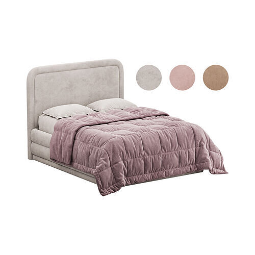 BRIELA VELVET BED 3D model