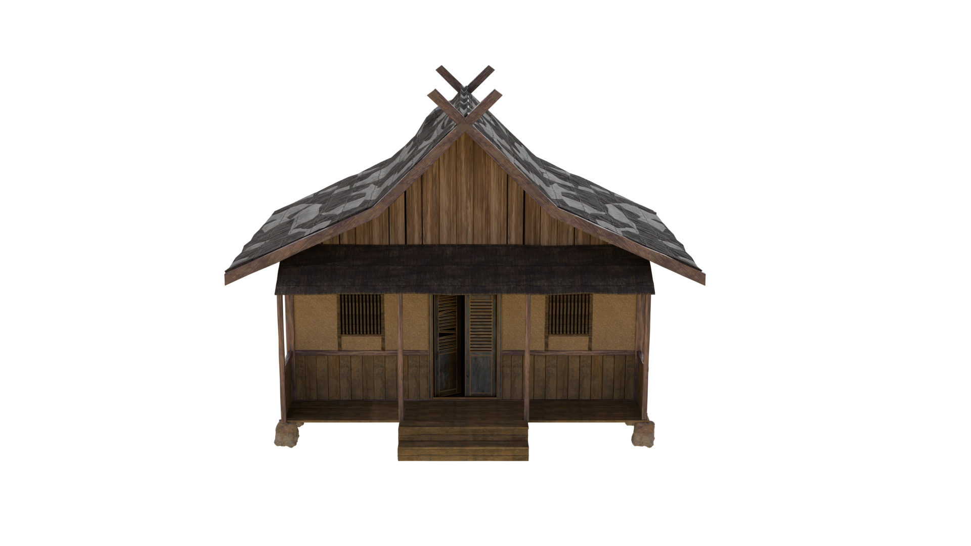 Julang Ngapak Sundanese House 3D model_2