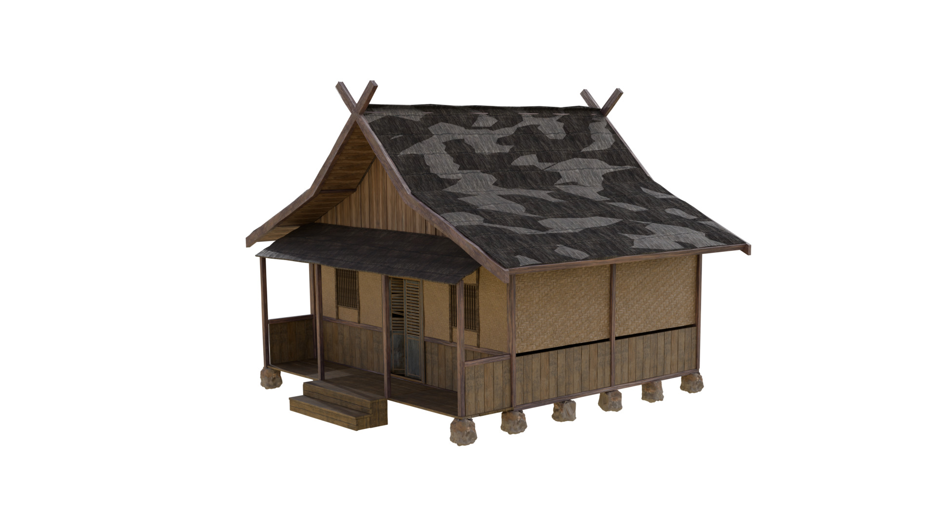 Julang Ngapak Sundanese House 3D model_1