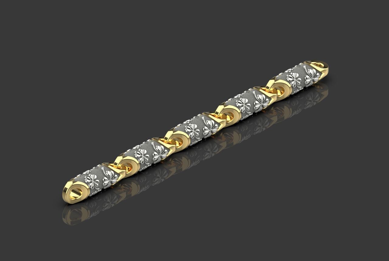 Clover leaf Chain link 3D print model_41