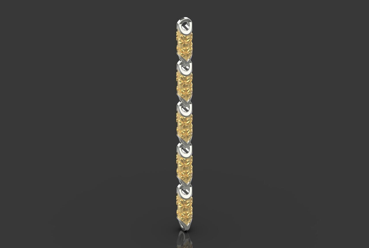 Clover leaf Chain link 3D print model_51