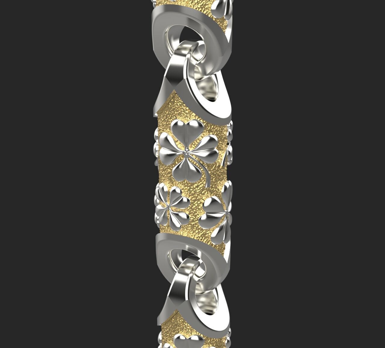 Clover leaf Chain link 3D print model_37