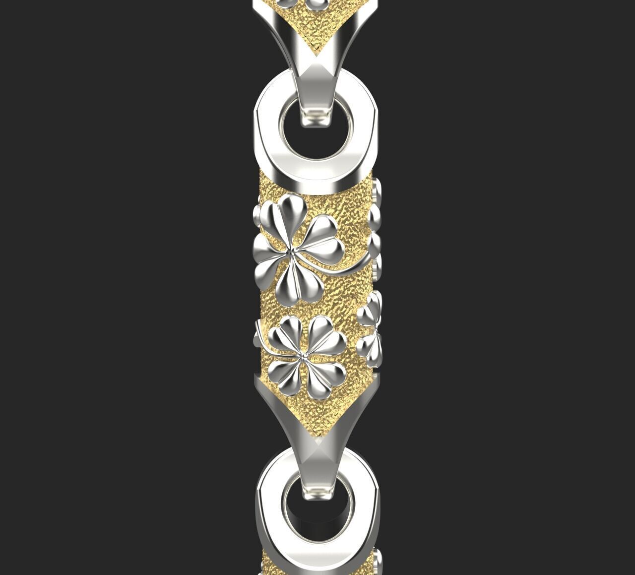 Clover leaf Chain link 3D print model_9