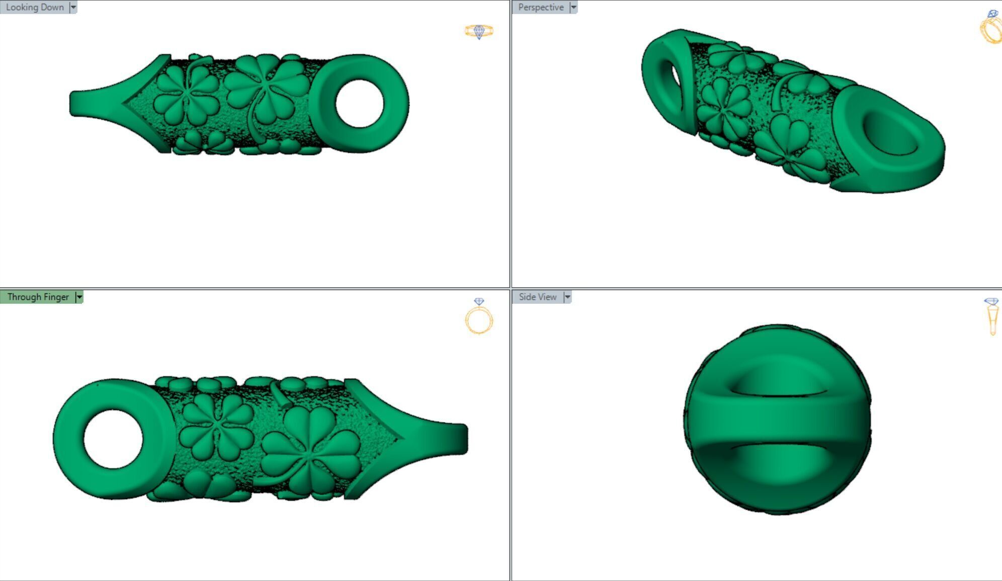 Clover leaf Chain link 3D print model_23