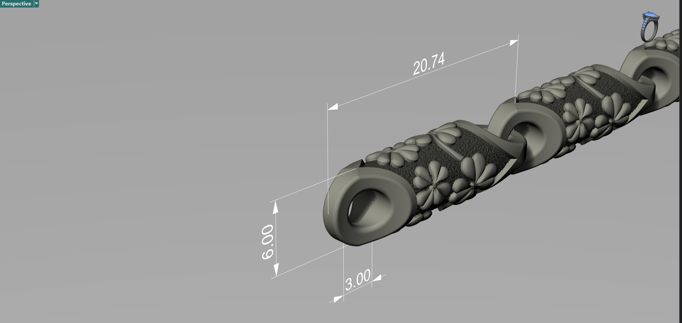 Clover leaf Chain link 3D print model_17