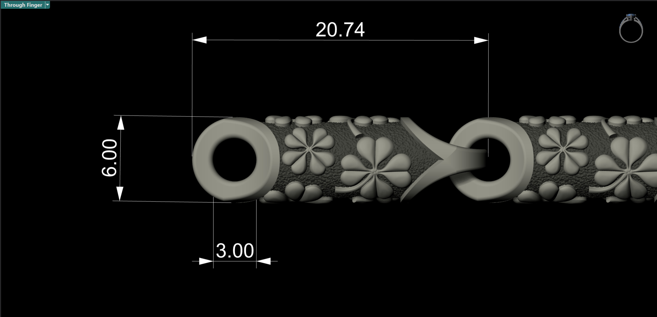 Clover leaf Chain link 3D print model_16