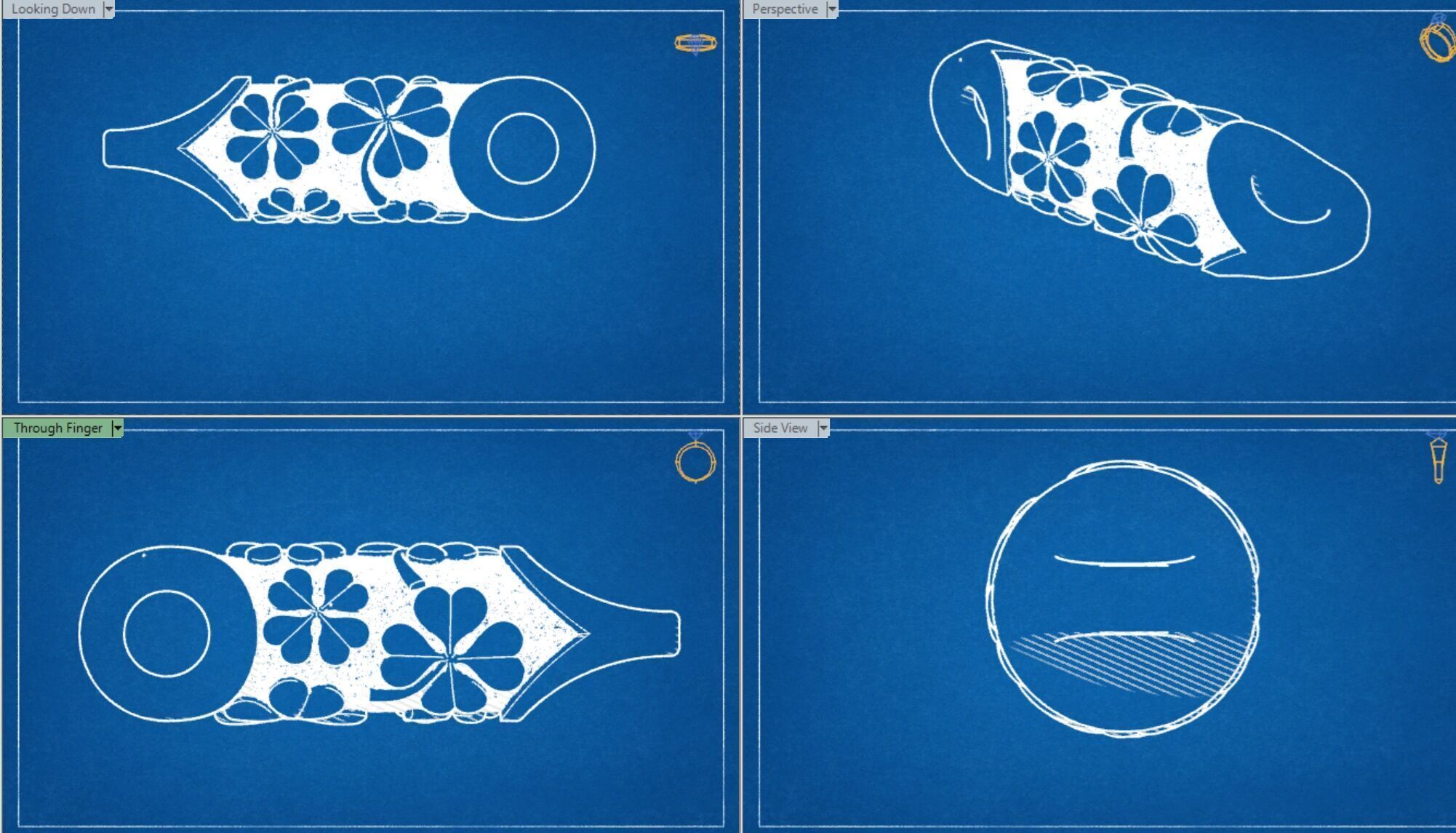 Clover leaf Chain link 3D print model_25