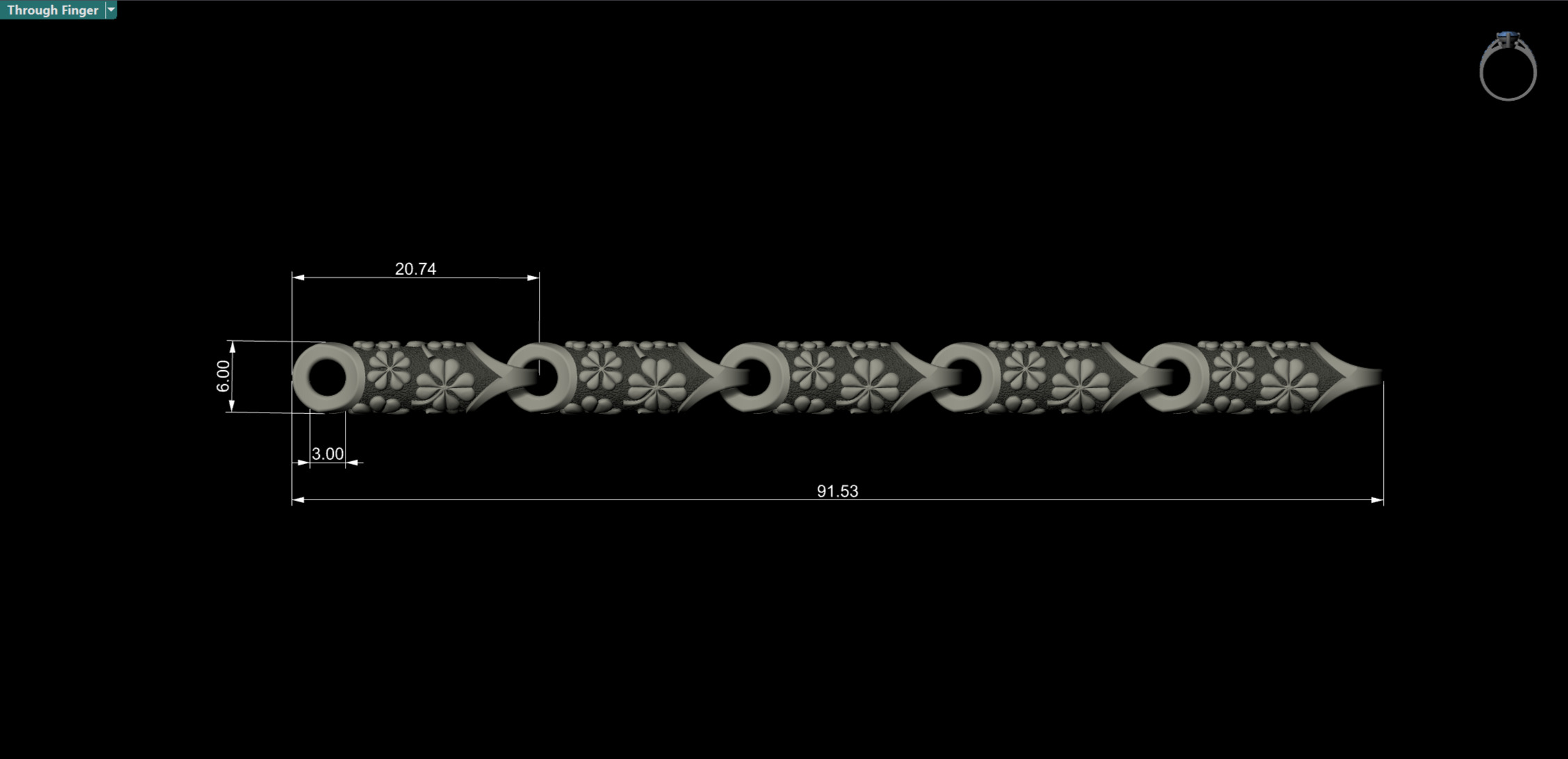 Clover leaf Chain link 3D print model_18
