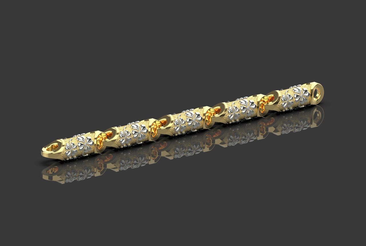 Clover leaf Chain link 3D print model_39