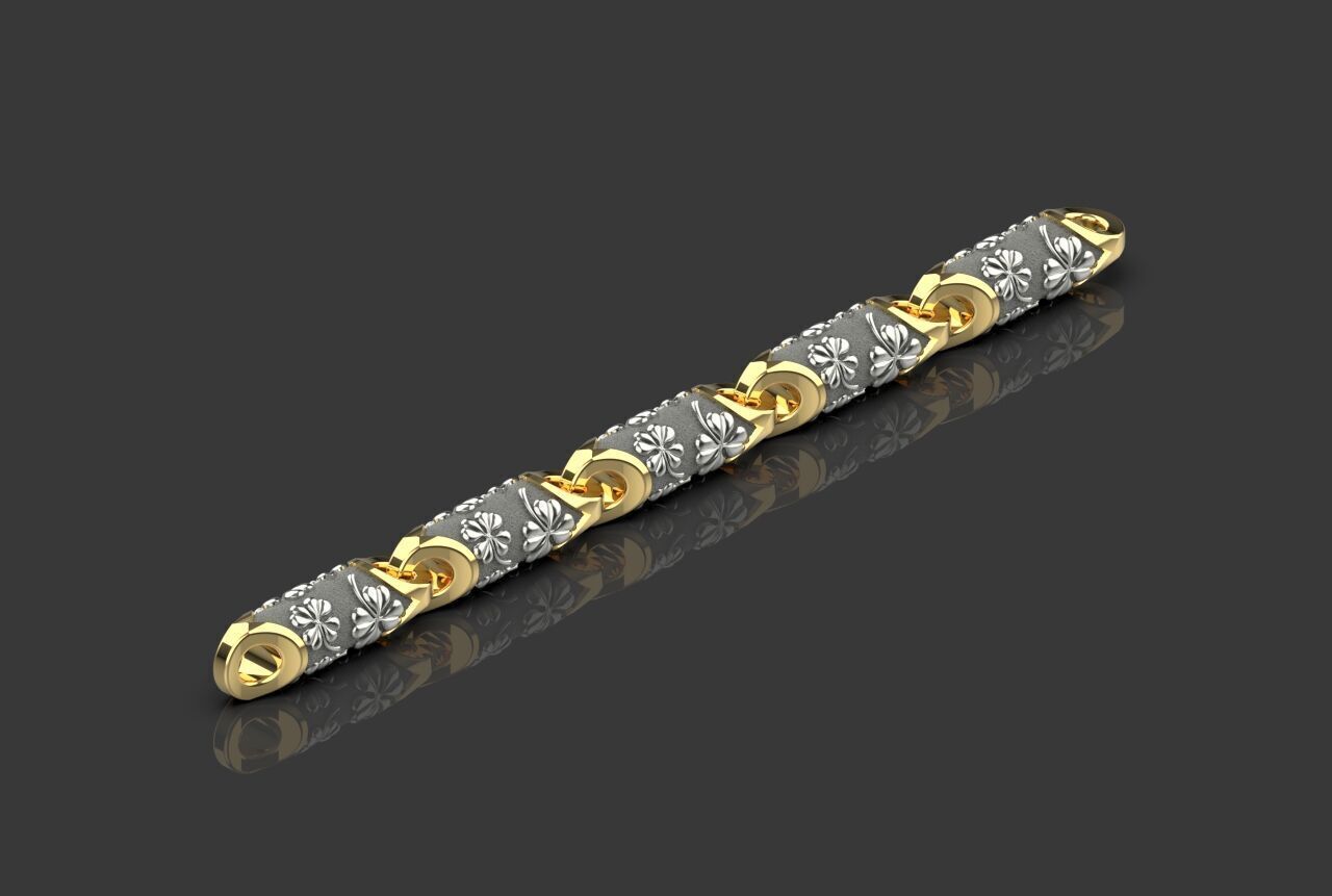 Clover leaf Chain link 3D print model_11