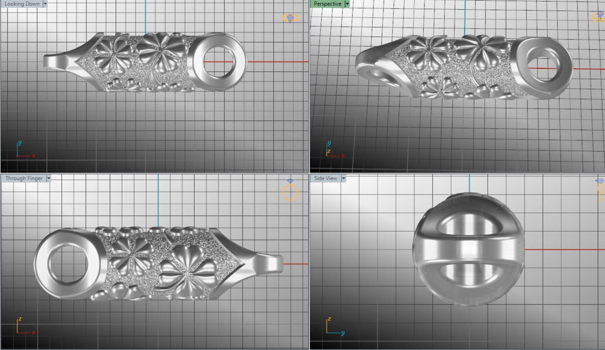 Clover leaf Chain link 3D print model_26