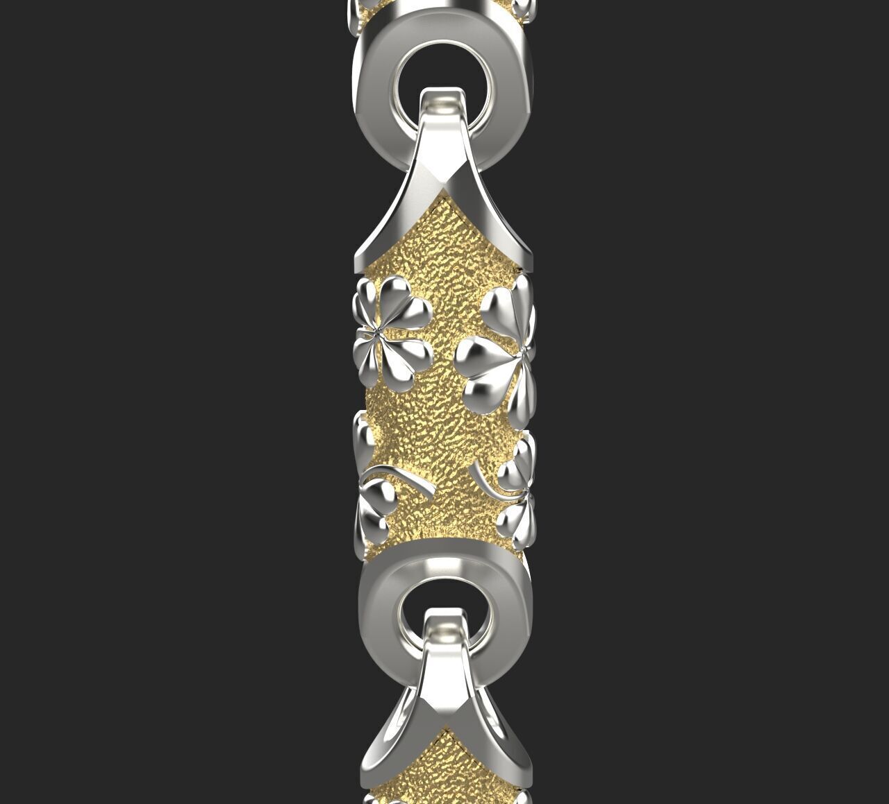 Clover leaf Chain link 3D print model_10