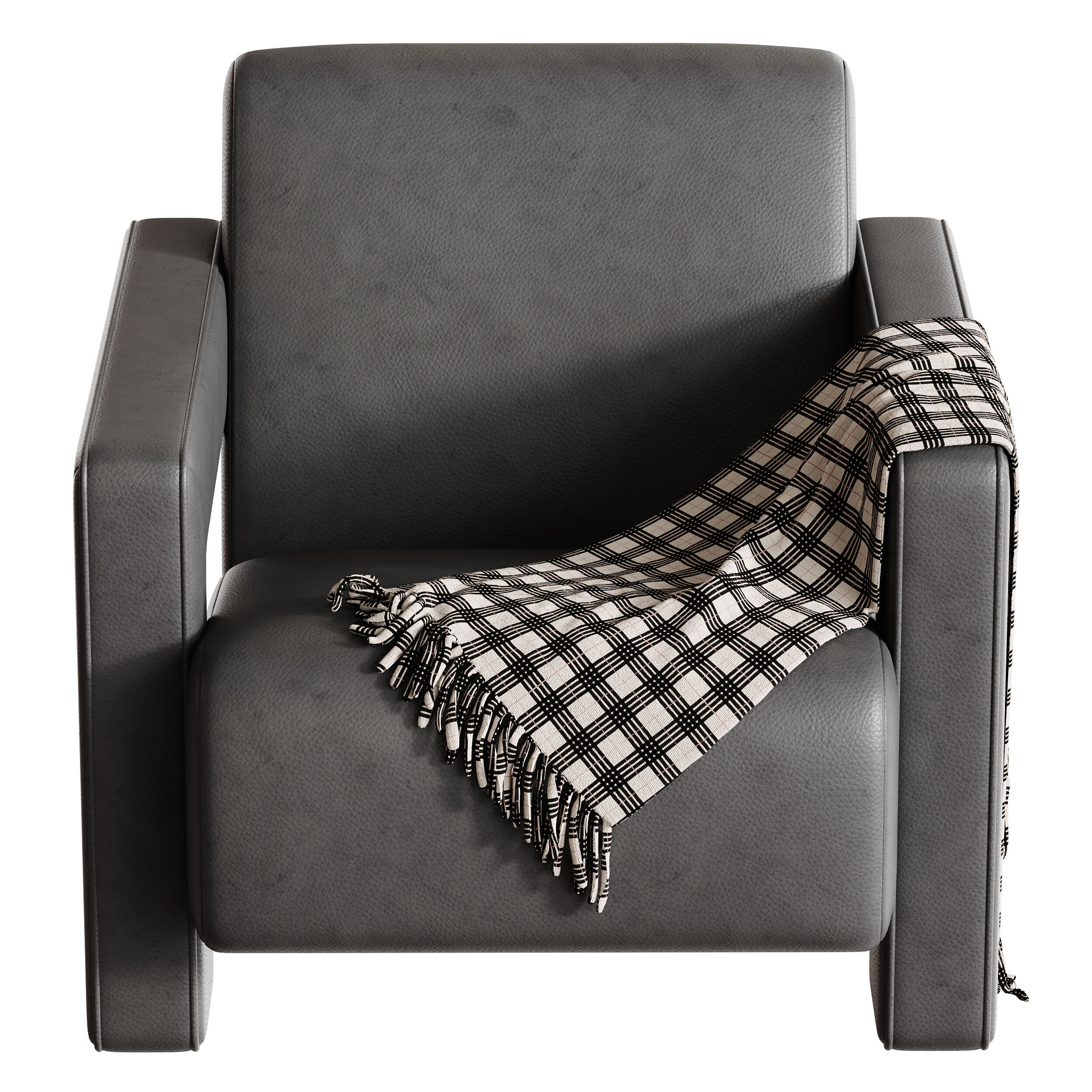 Brompton Sculptural Armchair Lichen Velvet 3D model_5