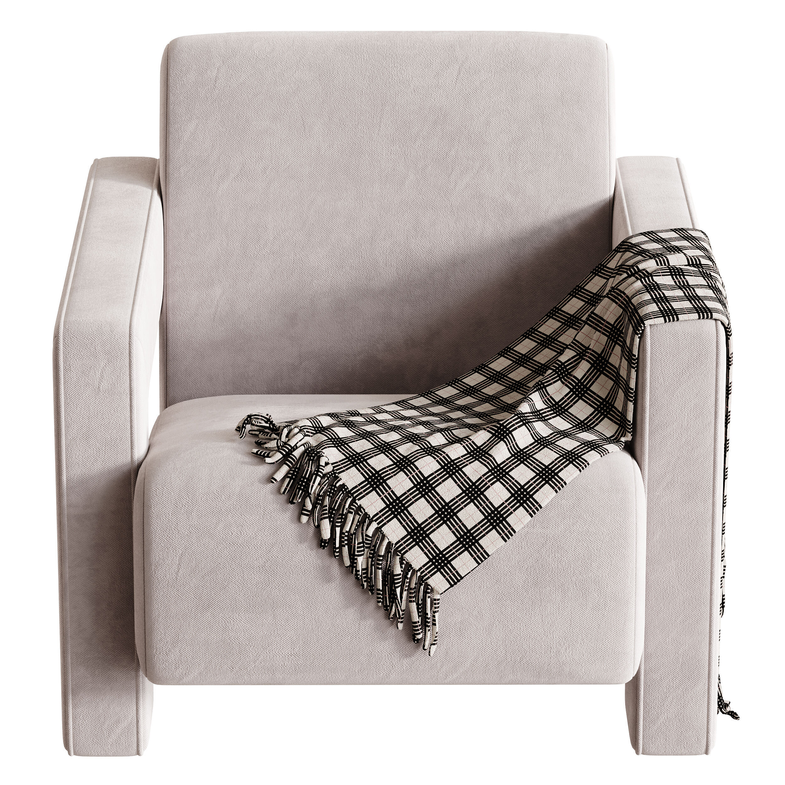 Brompton Sculptural Armchair Lichen Velvet 3D model_12