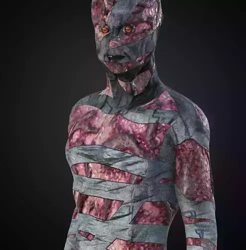 Rigged Zombie Character Low-poly 3D model