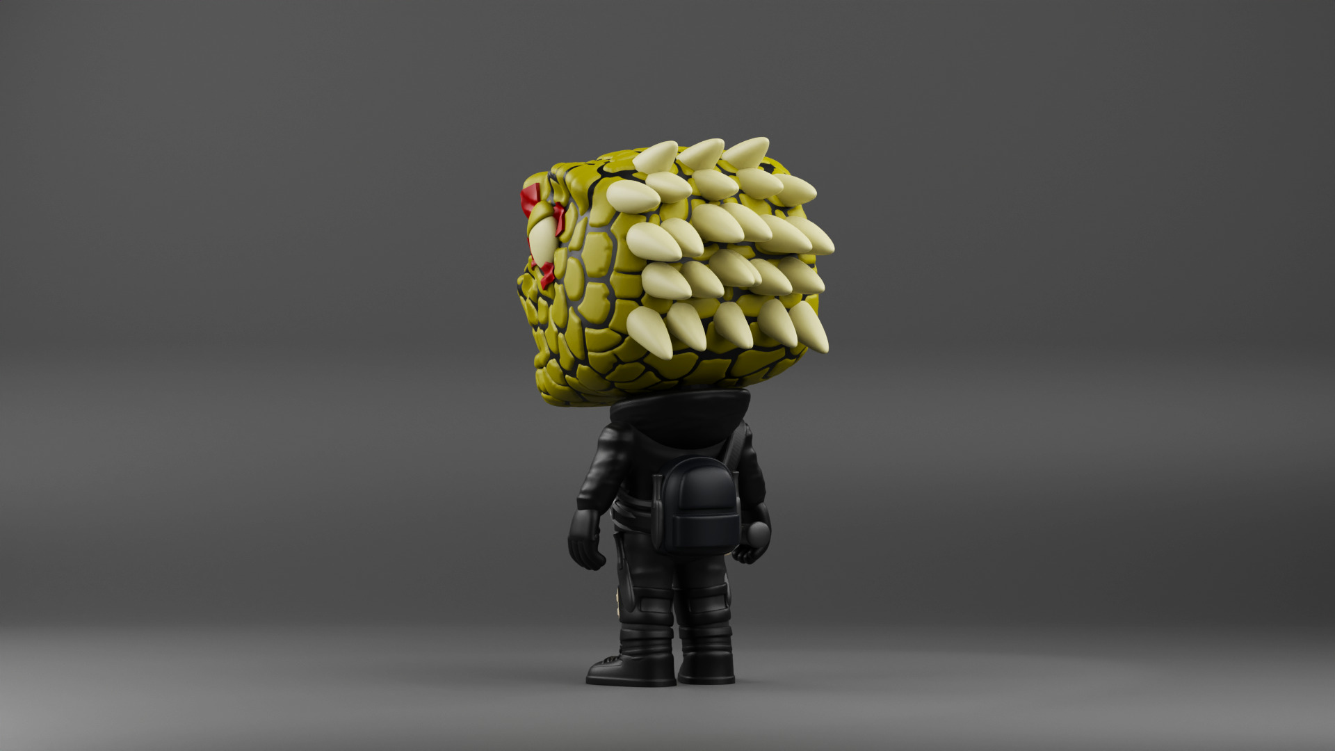 Caiman funko pop from the anime Dorohedoro 3D print model_10