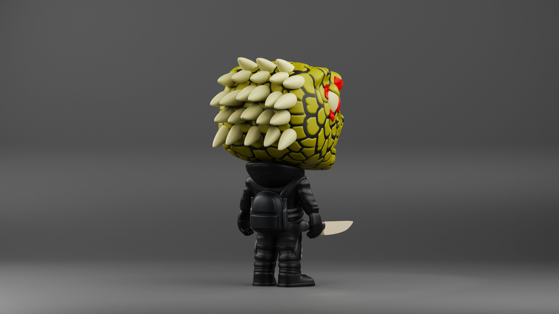 Caiman funko pop from the anime Dorohedoro 3D print model_8
