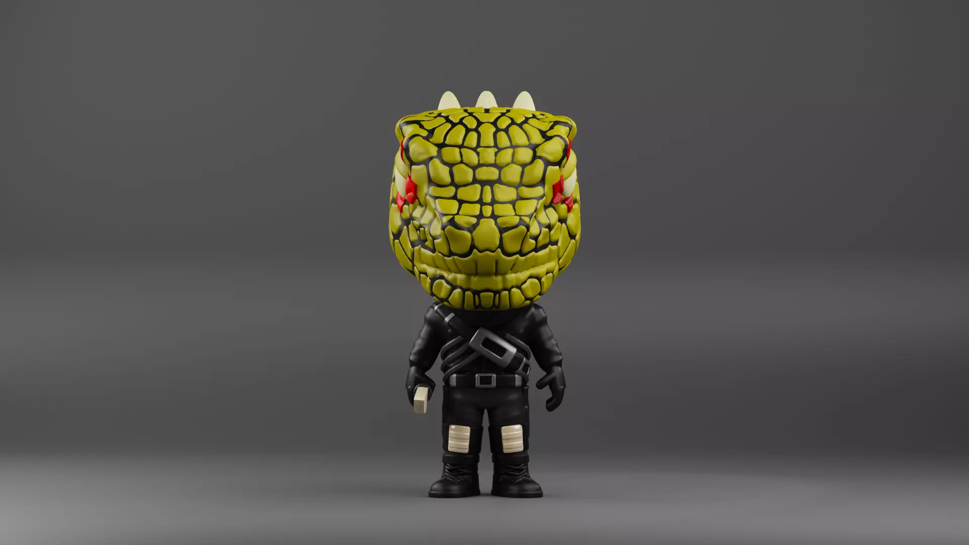 Caiman funko pop from the anime Dorohedoro 3D print model_0