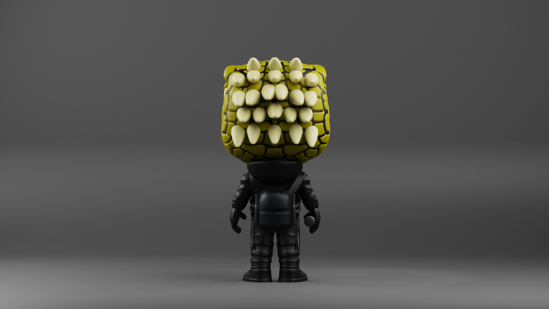 Caiman funko pop from the anime Dorohedoro 3D print model_9