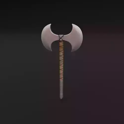 Battle axe Low-poly 3D model