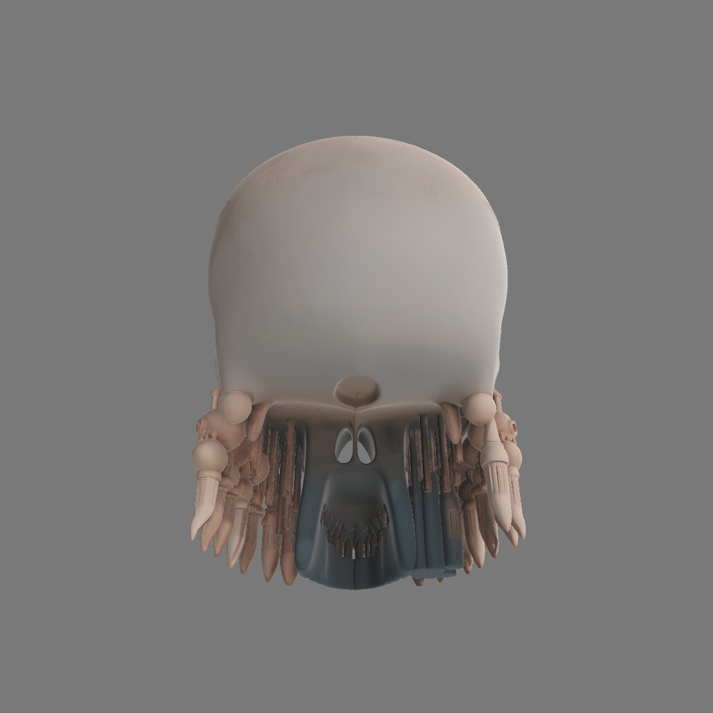 Inuit Shaman Skull Spirit Symbol 3D print model_3