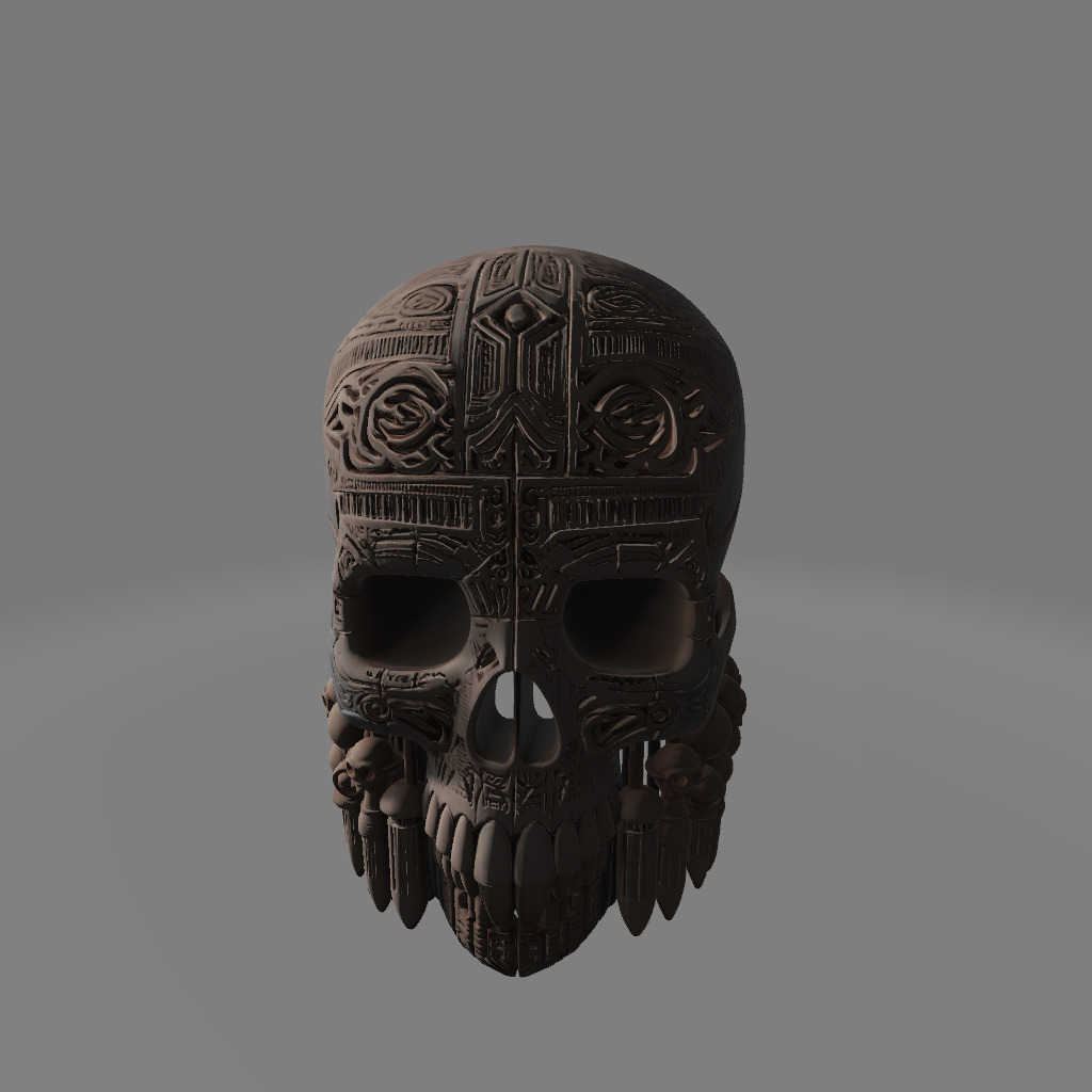Inuit Shaman Skull Spirit Symbol 3D print model_4