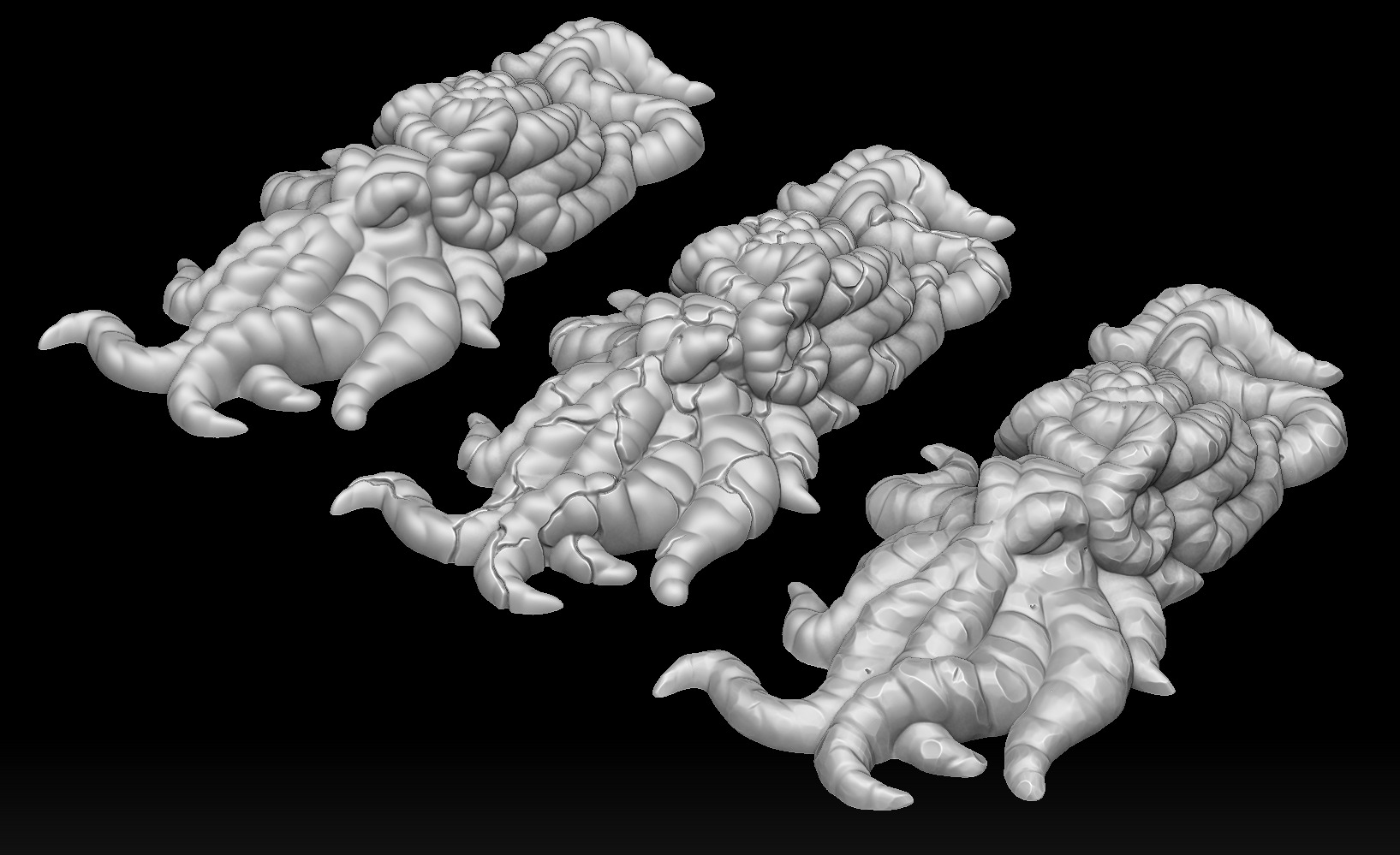 Ancient cthulhu sarcophagus 3d print 3D print model_6