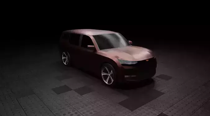 Low Poly Modern Generic SUV Variant 