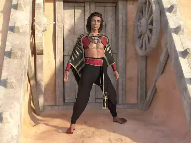 Egyptian Prince - Pharaoh King Rigged