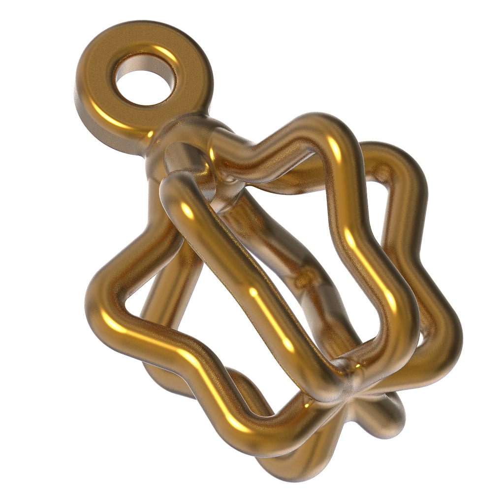 Exquisite Star Earring 3D print model_3